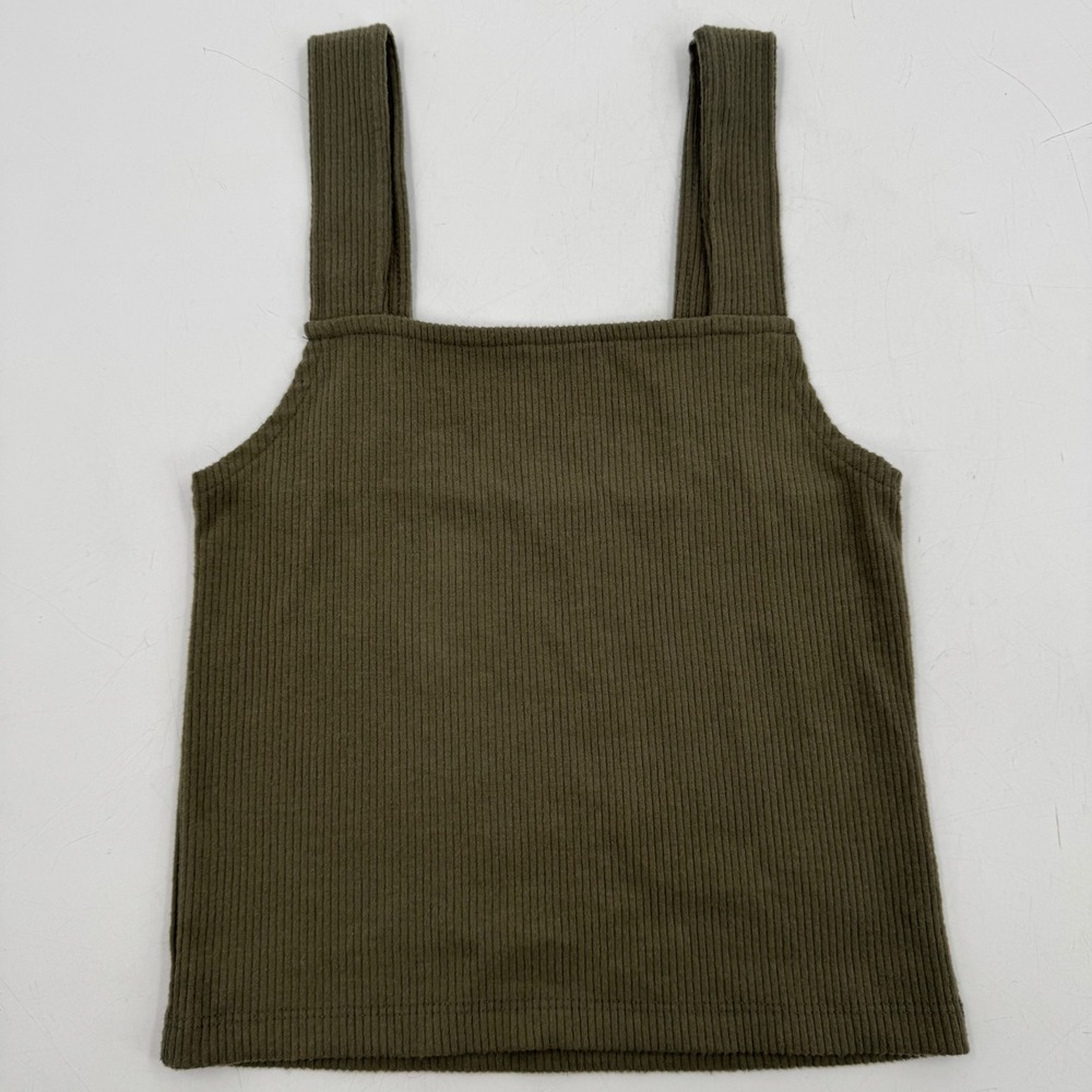 American‎ Eagle Ribbed Tank Top Olive Green Sleeveless Casual Small